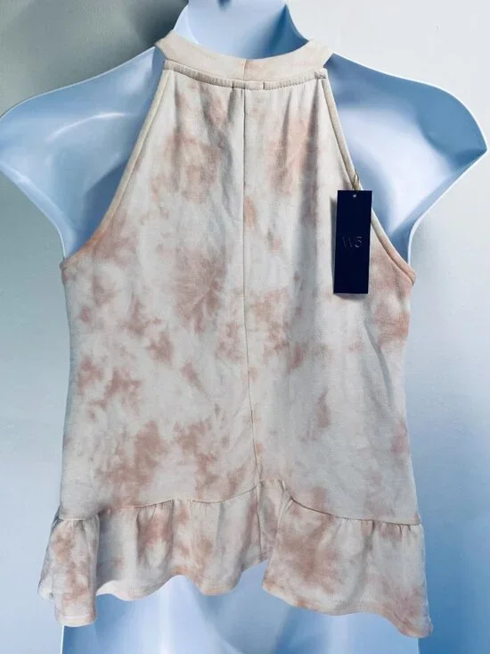 W5 Tie-Dye Halter Top With Ruffle Hem Womens Size M Polyester Blend - Picture 7 of 7